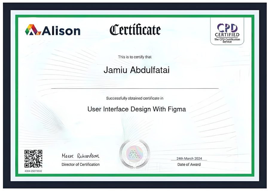 User Interface Design with Figma document