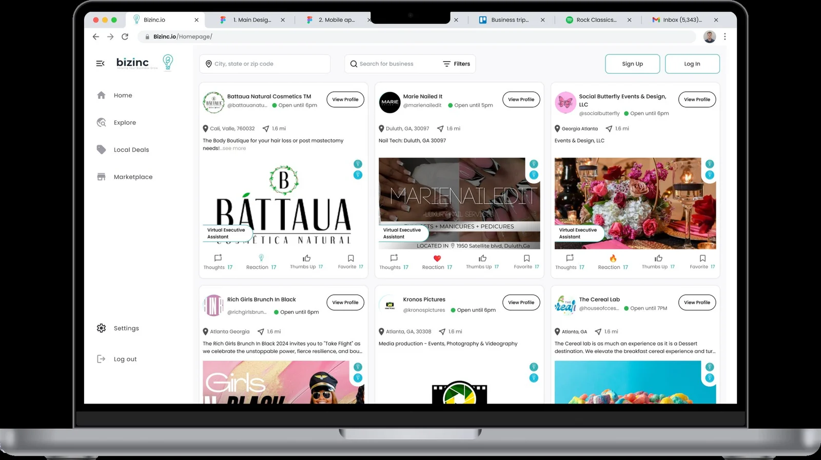 Bizinc, product design